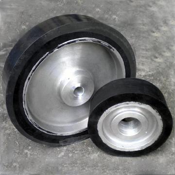 铝芯塑胶轮 平面橡胶轮 砂带轮橡胶轮300*50*25抛光轮可订制