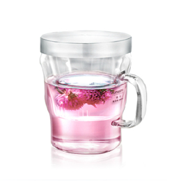 尚明正品玻璃茶水杯子过滤胆三件式冲泡花茶杯创意透明保温杯茶具