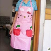 韩版时尚围裙 可爱围裙 Hello kitty 家居 厨房防水围裙 工作服