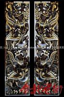 包邮泰国木雕花板古典人物描金彩色挂件 东南亚风格雕刻工艺c0322