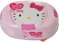 日本LEC 限量Hello Kitty 润肤加厚婴儿玩具湿巾盒 80片