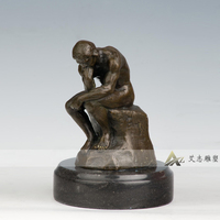 【艾志雕塑】铜雕塑 黄铜雕塑 欧式人物铜雕塑沉思者DS-037