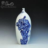 景德镇陶瓷花瓶高档名家作品手绘青花现当代艺术手工精品 故园