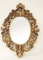 新款欧式复古椭圆形镜  浴室镜 美容化妆公主镜 玄关装饰镜子