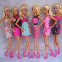 正版美泰芭比娃娃Barbie11点关节体素体 瑕疵身体 随机送芭比头