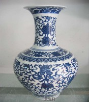 景德镇青花陶瓷花瓶台面陶瓷花瓶年年有余陶瓷花瓶陈设陶瓷花瓶