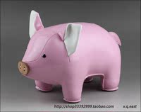 台湾Zuny皮革文具 Piggy经典款猪书挡1kg摆件 粉色 实拍图