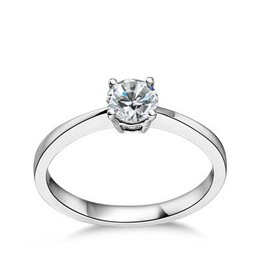 钻石戒指 定情结婚礼物 925纯银戒指女戒指 结婚钻戒 特价