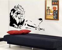 家装公装专用艺术壁画狮子墙贴环保客厅卧室儿童房墙贴壁贴