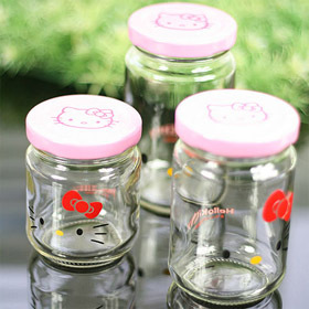 韩国进口正品hello kitty家居厨房玻璃密封罐瓶 玻璃储物罐