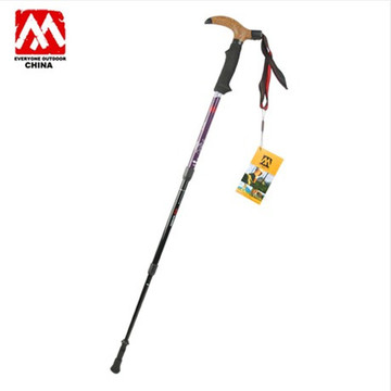 MBC M115内锁超轻碳纤维登山杖 三节T型碳素手杖