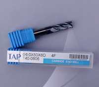钥匙机铣刀 D1-D6*50L*4F 6柄 整体钨钢合金立铣刀 TAP正品保证