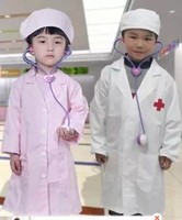 儿童护士医生演出服幼儿园儿童男童医生女小护士扮演表演服白大褂