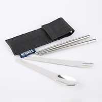 NEWREA新锐 叉勺筷三件套餐包 三款可选 特级蛇纹木 户外必备折叠