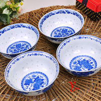 景德镇青花玲珑瓷碗 日式饭碗泡面碗 蓝牡丹陶瓷餐具单碗 特价