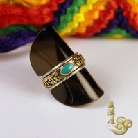特价尼泊尔西藏复古手工指环饰品925纯银六字真言转运戒男女