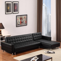 FULLLOVE 韩式 现代简约 可折叠皮艺组合沙发 多功能转角沙发床