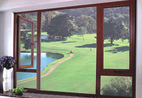 武汉50彩铝铝合金有框阳台门窗、单层普通玻璃平开窗封阳台