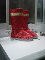 现货古装靴COS Cosplay 红色百搭古装鞋/靴 颜色可选 暗花织锦缎