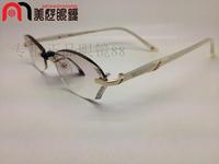 韩国正品 Baliente巴丽恩特7010无框切边镶钻近视眼镜 水晶钻眼镜