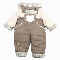 卡乐吉瑞比男宝宝棉衣服装0-1-2岁婴儿套装背带套童冬装外出服199