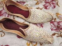 巴基斯坦手工鞋勾魂鞋民族手工缝制牛皮   高级男鞋