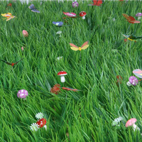 仿真草坪 人造草坪塑料草坪 带花，蝴蝶草坪 工程装饰 草皮 批发1