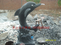 海豚 海豚石雕 海豚雕塑 海豚喷泉石雕  海豚摆件