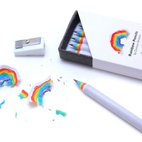 现货Duncan Shotton Rainbow Pencils彩色创意个性HB彩虹铅笔套装