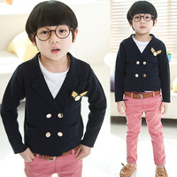 韩版个性 中童 全棉三件套帅气男宝套装+皮带儿童套装