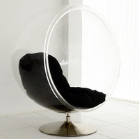 艾洛.阿尼奥\\时尚椅子\\泡泡椅Bubble-Chair太空椅\\透明球椅\\黑