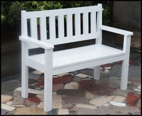 厂家直销 实木餐椅 地中海风格  实木长椅子 双人沙发椅 白色