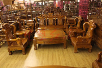 红木 厂家直销 特价 实木菠萝格组合沙发 古典 大锦绣十件套沙发