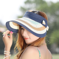 帽子 女 夏天空顶帽韩版遮阳帽防嗮防紫外线折叠太阳草帽利普