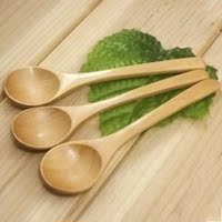 日式zakka杂货 原木勺子 木质餐具 咖啡勺 饭勺汤勺 茶勺 小勺子