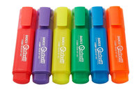 宝克荧光笔 水性颜料单头6色标记笔 斜头重点笔记号笔批发MP-460