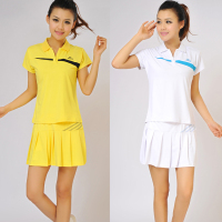 短袖T恤网球裙运动套装 高弹南韩丝吸湿透气员工服学生装打折促销
