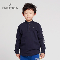 nautica/诺帝卡童装秋冬新款圆领100%纯棉儿童套头男童针织衫
