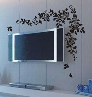 R539玫瑰花藤 客厅 电视背景墙贴 百搭墙贴 【一代墙贴】