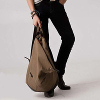 韩版新款潮男女大包包单肩双肩背包水桶包旅行包帆布包学生书包邮