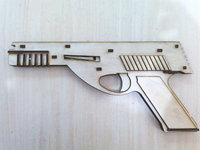 橡皮筋枪 玩具枪 8连发第一款皮筋枪 全木质 套材拼装 DIY定制