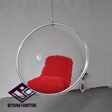 艾洛.阿尼奥\\时尚椅子\\泡泡椅Bubble-Chair\\透明球椅\\红
