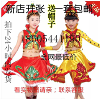 儿童舞蹈服装、蒙古服装女/民族舞蹈/少儿舞台演出服小学生表演服