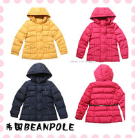 beanpole特价促销韩国品牌女童连帽纯色外套棉服 大衣棉衣