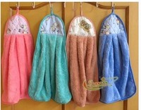 韩国泰迪熊图案 浴室厨房擦手毛巾手帕 挂绳擦手抹布---吸水性好