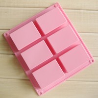 p-2 手工皂diy模具 6连方形工皂模具硅胶模具  单块100 实用简单