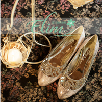 意岚品牌婚鞋璀璨人生系列银色镶钻水晶磨砂新娘礼服平跟鞋婚鞋