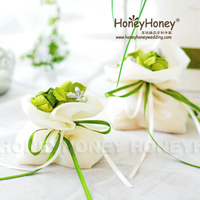 热销特款 蒂茜口袋 HoneyHoney结婚礼 喜糖袋盒 创意欧式 绿紫色
