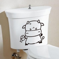 便便牛马桶贴卫生间厕所贴纸可爱幼儿园搞笑卡通装饰贴纸