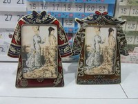 6寸成对龙凤袍传统复古古典中式金属相框 结婚礼物 创意个性画框
